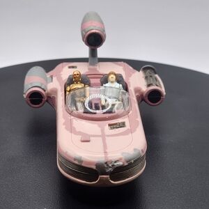 Star Wars Action Fleet Micro Machines Landspeeder 1995 Galoob w/ Luke & C-3PO